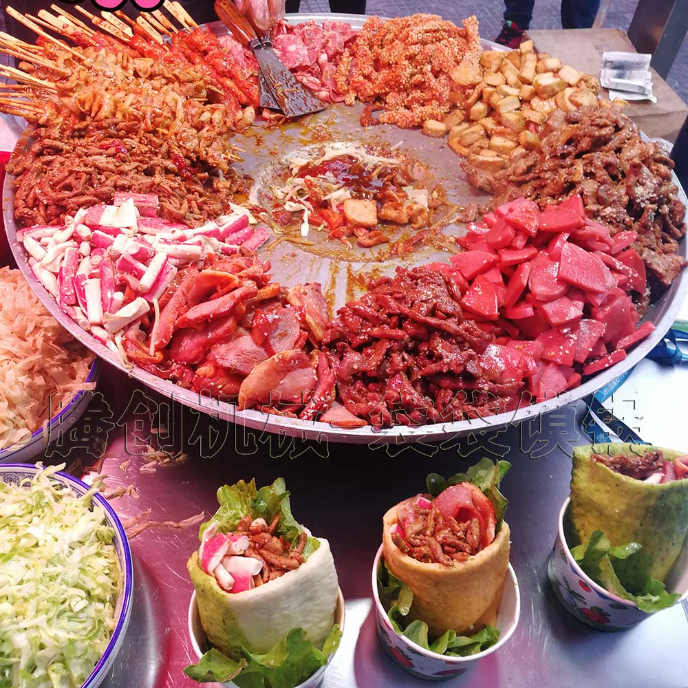燃?xì)饪诖x鍋 布袋饃夾菜轉(zhuǎn)盤鍋 袋袋饃配菜鍋