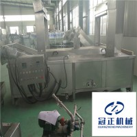 全自動(dòng)網(wǎng)帶不銹鋼連續(xù)式油條/麻花小酥肉油炸流水線