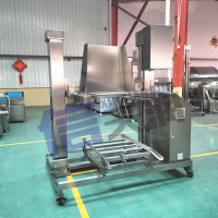 食品廠用全自動(dòng)提升翻框機(jī)  定制殺菌小車殺菌盤翻轉(zhuǎn)倒料設(shè)備